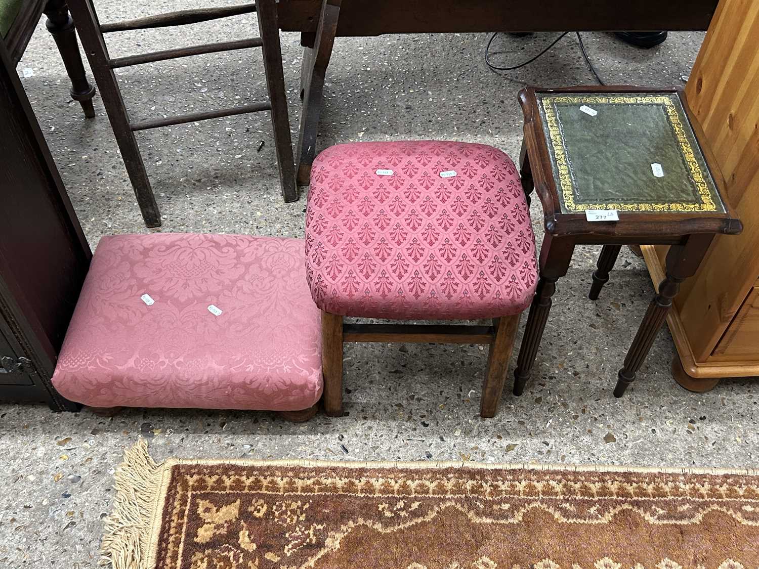 Two small stools and an occasional tablee