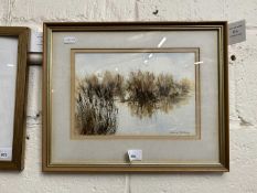 Vivien Bromley, Suffolk Reflections, watercolour, framed and glazed
