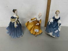 A group of three Royal Doulton figurines, Hilary, Kirsty and Adrienne (3)