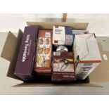 Box of various kitchen accessories