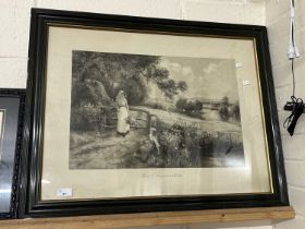 Henry Gordon, Sweet Summertime, monochrome print, framed and glazed