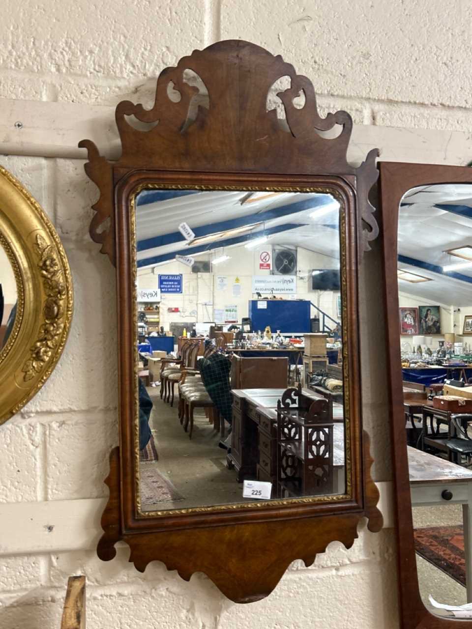 Small Georgian style fretwork framed wall mirror - Image 2 of 2