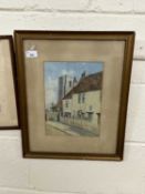 Miller Smith, study of a rural Church, framed and glazed