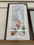 2x comical framed hunting prints