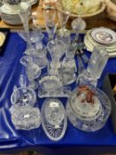 Mixed Lot: Various modern clear glass wares to include Royal Doulton crystal and others
