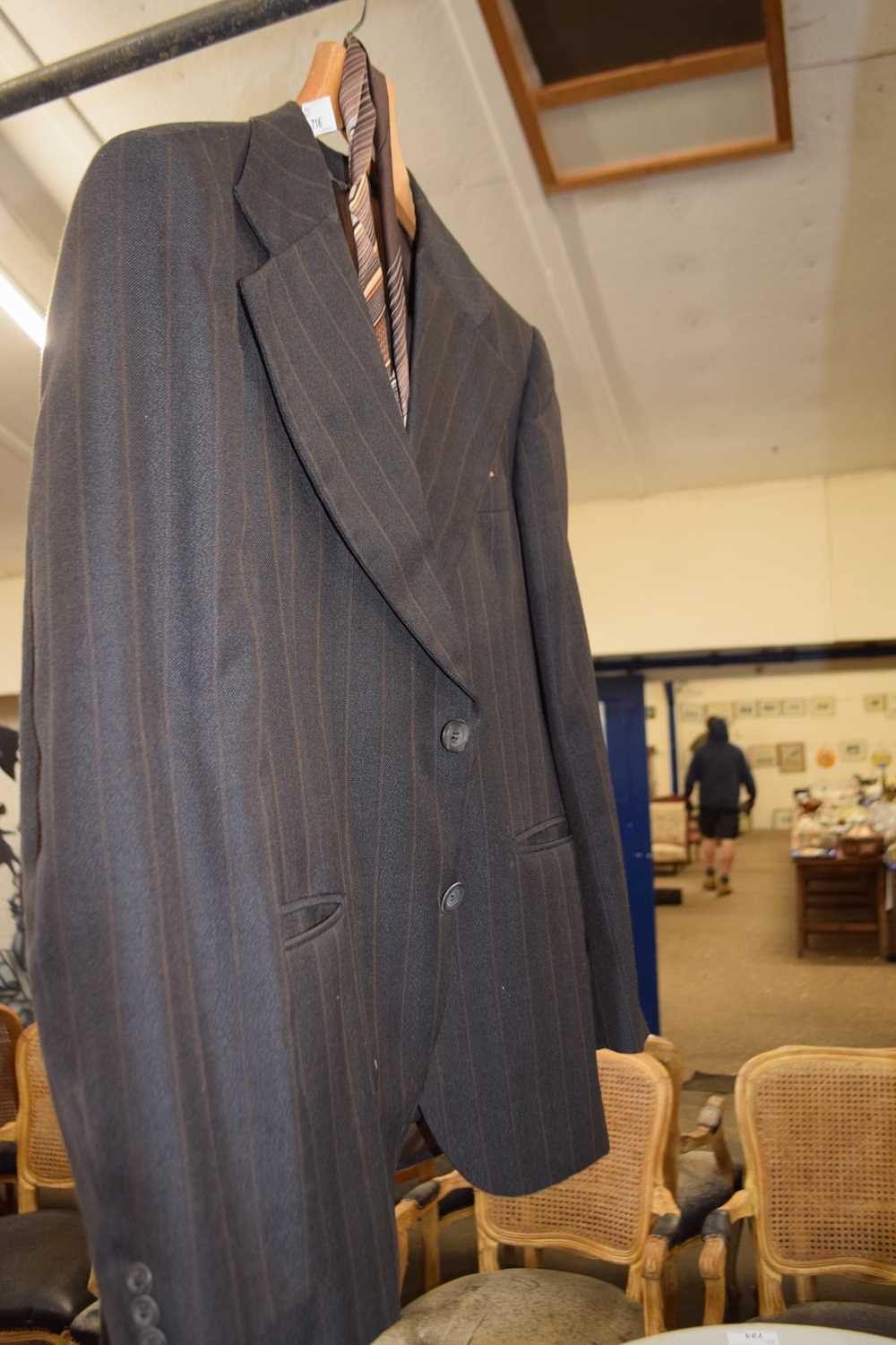 A gents John Collier two piece brown pin striped suit