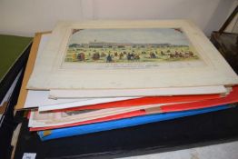 Quantity of loose pictures and prints to include a view of The Crystal Palace