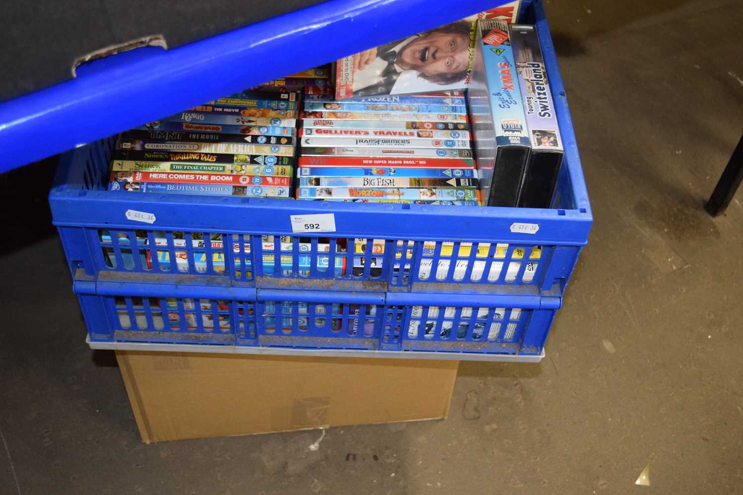 Two boxes of assorted DVD's