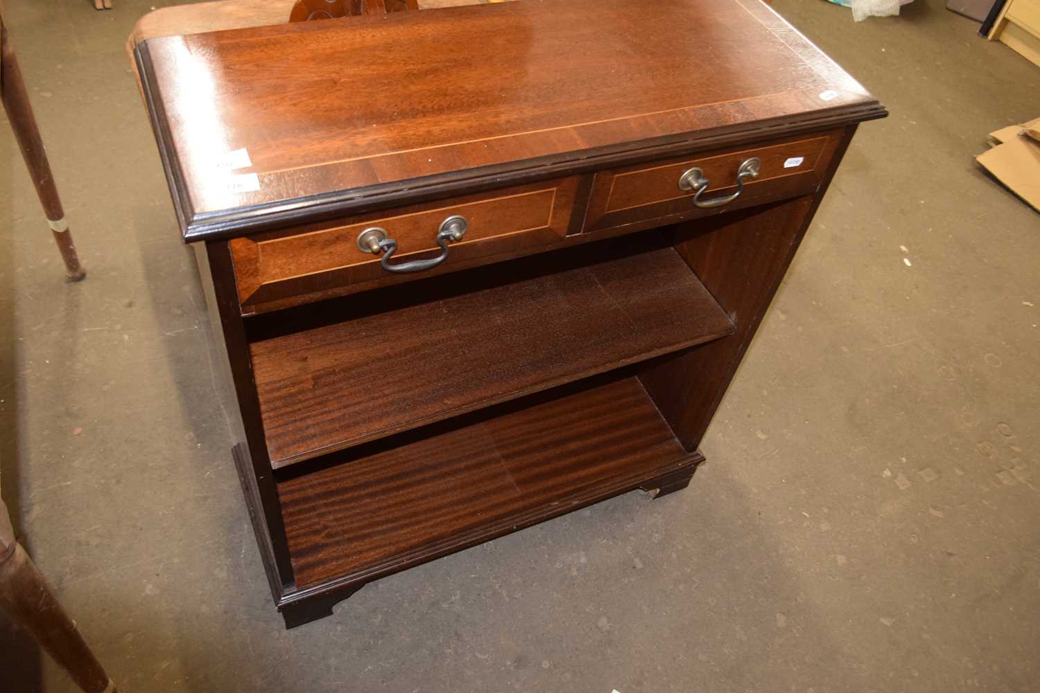 Reproduction mahogany veneered bookcase cabinet