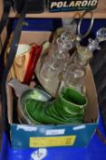 Mixed Lot: White metal cruet, vases, trinket box etc