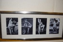 Two prints of cars and girls