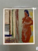 Derek Inwood (1925-2012), Pastel, figure by window mounted 22 x 20