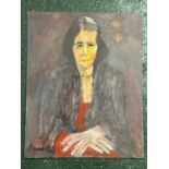 Derek Inwood (1925-2012). oil on board, Portrait, signed, unframed, 20" x 16"