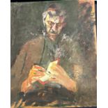 Attrib Derek Inwood (1925-2012). Oil on board, Portrait, unframed,