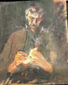 Attrib Derek Inwood (1925-2012). Oil on board, Portrait, unframed,