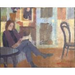 Derek Inwood (1925-2012). oil on board, "Faith Broadnet, Reading, signed, titled verso, unframed,