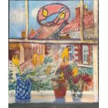 Derek Inwood (1925-2012). oil on board, View from back bedroom window, Alouette, Sheringham,