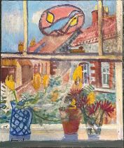 Derek Inwood (1925-2012). oil on board, View from back bedroom window, Alouette, Sheringham,