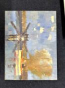 Derek Inwood (1925-2012). oil on card, "Lock near Kidlington", titled verso, unframed,