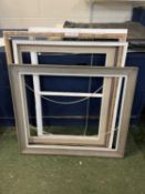 Five large wooden frames, various sizes. Largest 38x32''