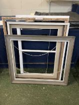 Five large wooden frames, various sizes. Largest 38x32''