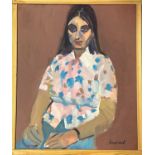 Derek Inwood (1925-2012). oil on canvas, Female portrait, sgined, framed,