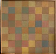 Derek Inwood (1925-2012). mixed media, Abstract, geometric squares, framed,