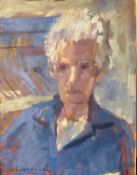 Derek Inwood (1925-2012). oil on board, Portrait, signed, unframed,