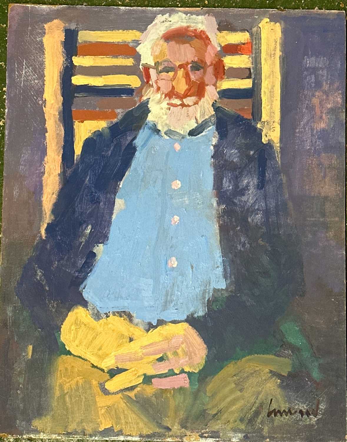 Derek Inwood (1925-2012). oil on fibreboard, Portrait, Tom, signed, unframed, 24" x 19"