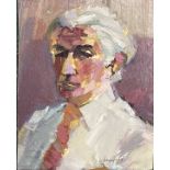 Derek Inwood (1925-2012). oil on board, Portrait, "Gilbert Adams", signed, titled verso, unframed,
