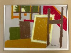 Derek Inwood (1925-2012), pastel, still life, stroke interior, 30 by 42, signed, mounted.