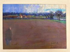Derek Inwood (1925-2012), Pastel, country landscape, signed, 35 x 48