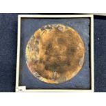 Derek Inwood (1925-2012). mixed media, "Burnt Moon", signed, titled verso framed, Size