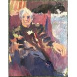 Derek Inwood (1925-2012). oil on board, Portrait of Gilly, signed, unframed, 20" x 16"