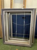 Three large wooden frames, various sizes. Largest 37x32''