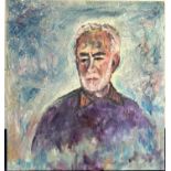 Unsigned. oil on canvas, Portrait of Derek Inwood, unframed,