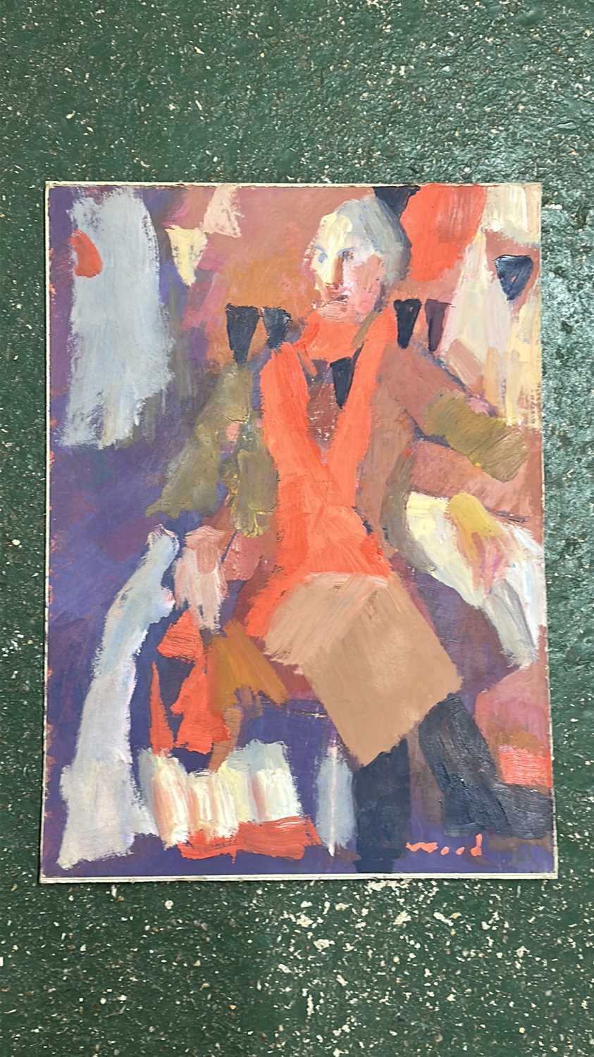 Derek Inwood (1925-2012). oil on board, Portrait, "Cellist (Gillian Lubach)", signed, labelled