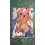 Derek Inwood (1925-2012). oil on board, Portrait, "Cellist (Gillian Lubach)", signed, labelled
