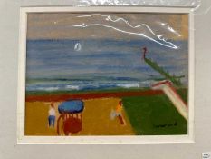 Derek Inwood (1925-2012), Pastel, coastal scene, 17 x 23, mounted