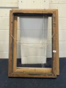 Two large wooden frames, various sizes. Largest 35x31''
