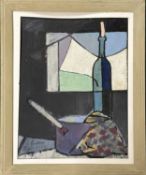 Derek Inwood (1925-2012). oil on "flooring", "Still Life, Paris, 1958", signed and dated Paris 1958,