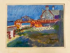 Derek Inwood (1925-2012), signed Pastel, Norfolk coastal scene, mounted, 28 x 37