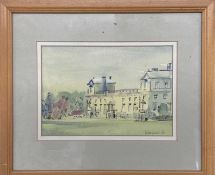 Derek Inwood (1925-2012). watercolour, "Wilton House", signed, titled verso, dated 95,