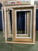 Five large wooden frames, various sizes. Largest 35x26''x