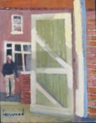 Derek Inwood (1925-2012). oil on board, "White Door Victoria Street" (Sheringham), signed, titled