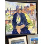 Derek Inwood (1925-2012). Oil on card, Portrait, Gilly, framed,,
