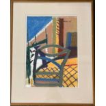 Derek Inwood (1925-2012). pastel, "Spanish Chair", signed, titled verso, framed and glazed,