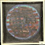 Derek Inwood (1925-2012). mixed media, "Planet Zog", framed, titled verso,