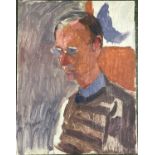 Derek Inwood (1925-2012). oil on board, Portrait, unframed,