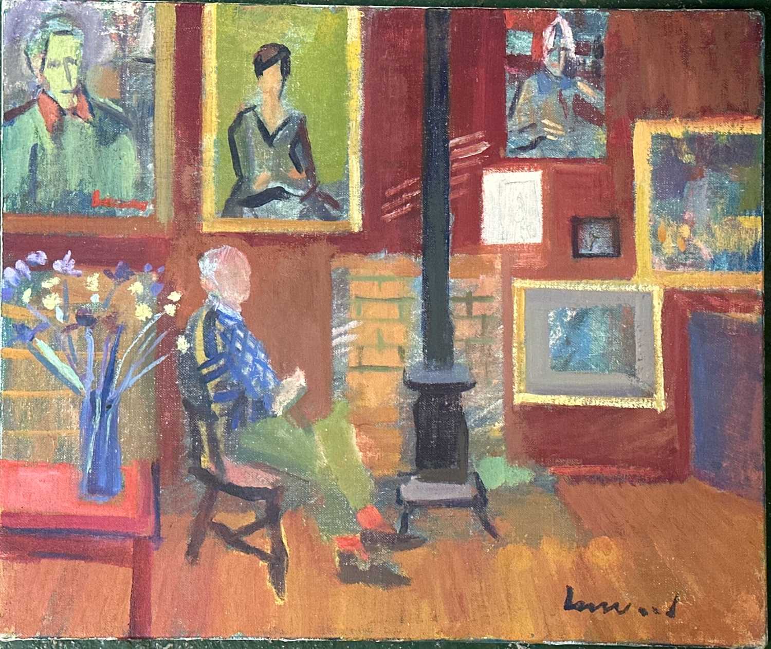 Derek Inwood (1925-2012). oil on canvas, "Leslie Marr", signed, titled verso, unframed,